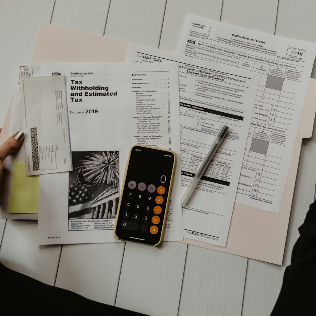 Professional finance workspace